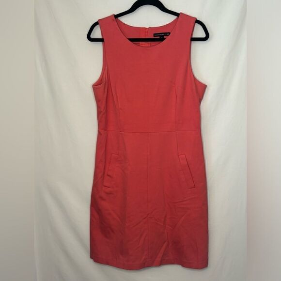 Banana Republic mad men EUC pink midi tank dress with pockets Size 12 - Picture 1 of 6